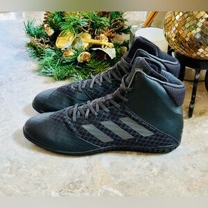 Adidas Mat Wizard 4 Wrestling Shoes Mens 11.5 Black MMA Boxing Shoes AC6971